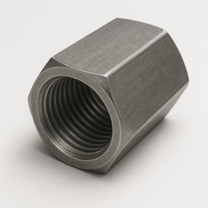 Гайка соединительная хромированная Ст35 М24 мм DIN 6334 в наличии в Смоленске