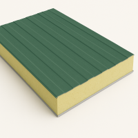 Стеновая сэндвич-панель с минеральной ватой 60 мм RAL 8017