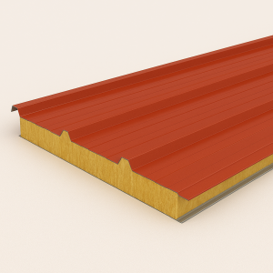 Кровельная сэндвич-панель МВ 100х1000(1000) мм оксид красный в наличии в Смоленске